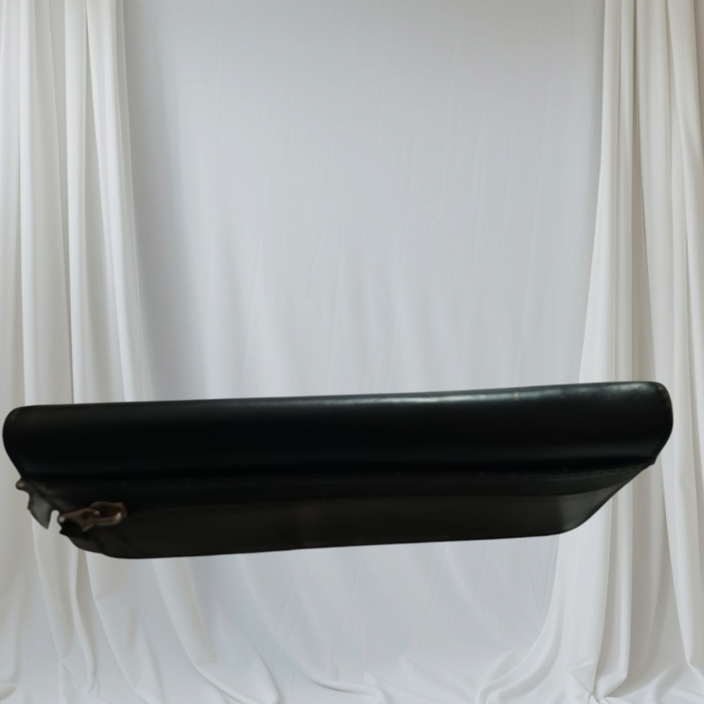 Black Faux Leather Zip Around Y2K Wallet - Picture 8 of 17